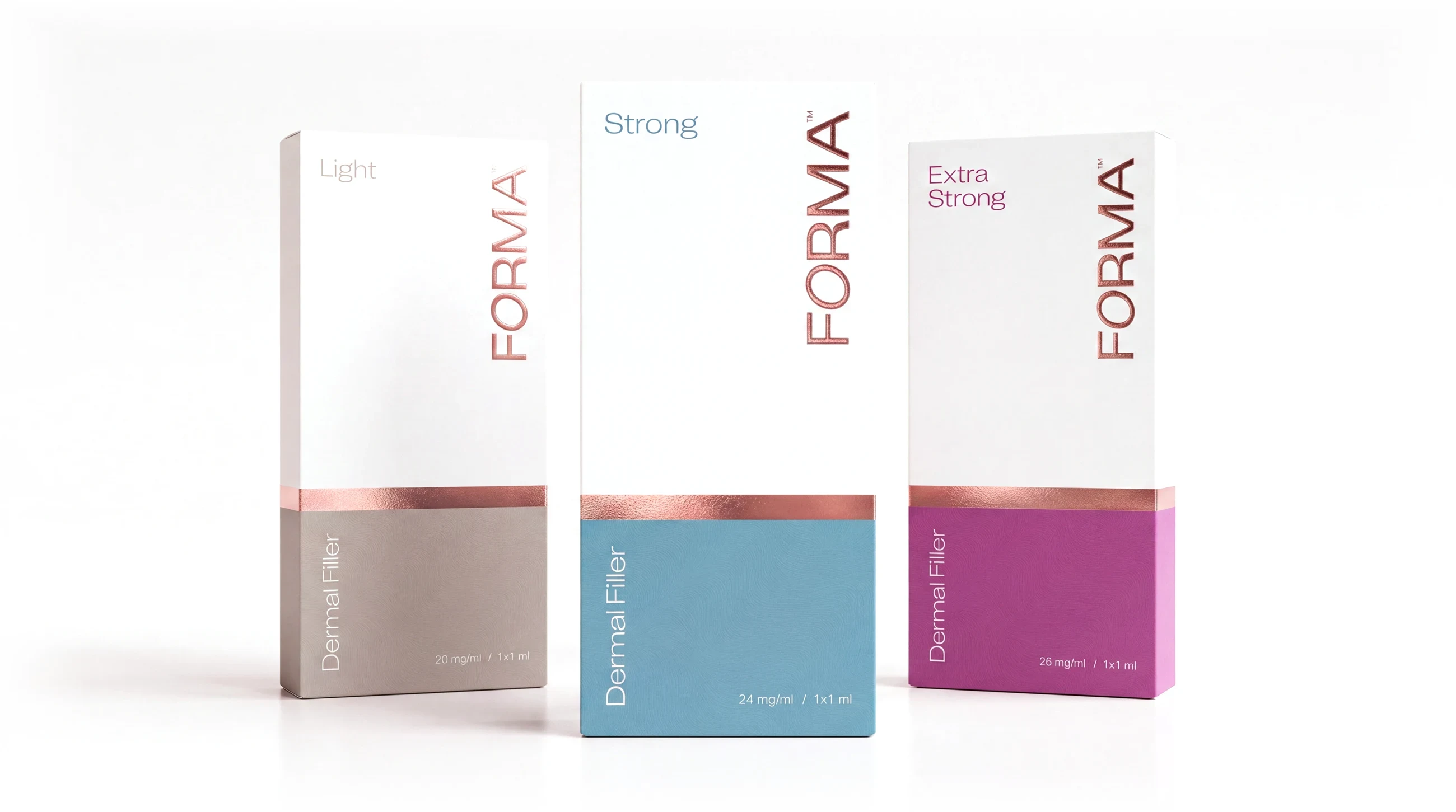 FORMA Light, Strong and Extra Strong dermal fillers